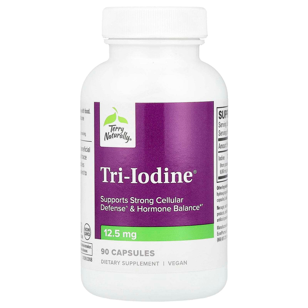 Terry Naturally, Tri-Iodine, 12,5 мг, 90 капсул