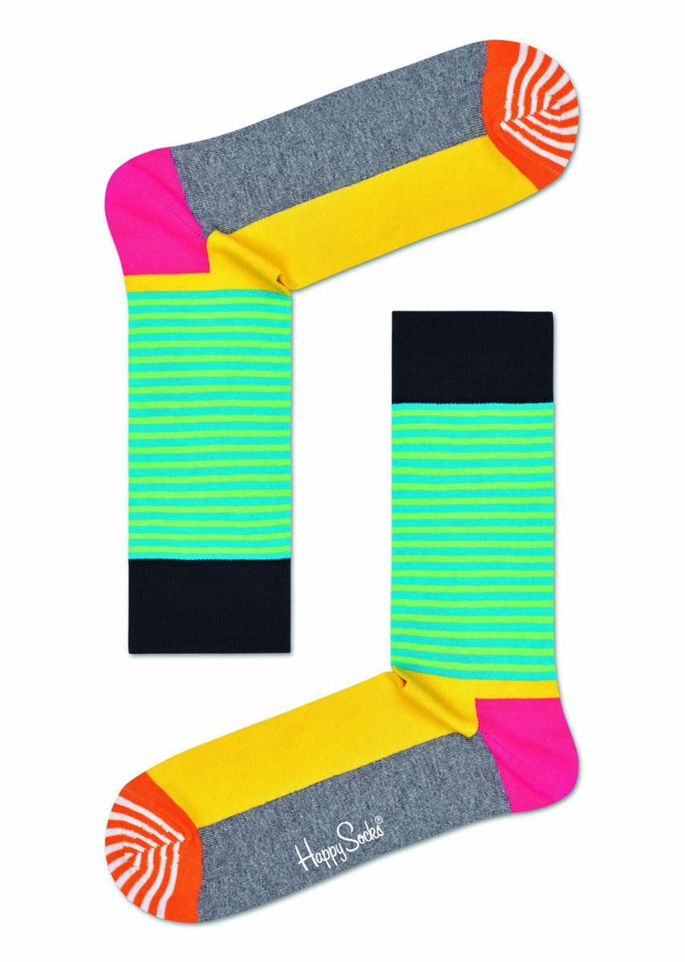 Носки унисекс Half Stripe Sock с полосками (Размер: 25) (Цвет: разноцветный)