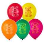 Шар латексный 30см Мишка мармеладный (Ассорти)