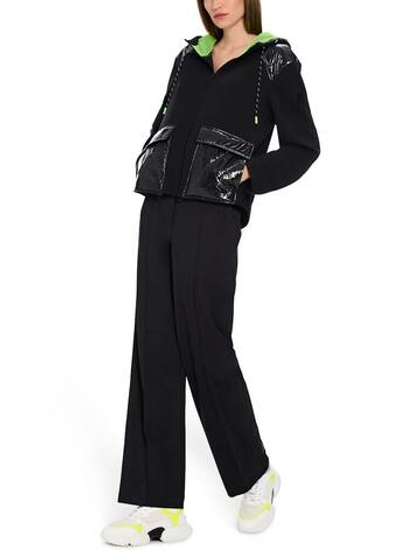 Marc Cain Куртка спортивная с капюшоном и лаковыми вставками