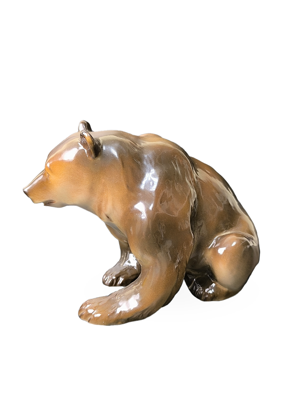 Фарфоровая статуэтка "Бурый медведь" ИФЗ