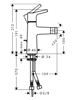 Смеситель для биде Hansgrohe Talis S 72200000