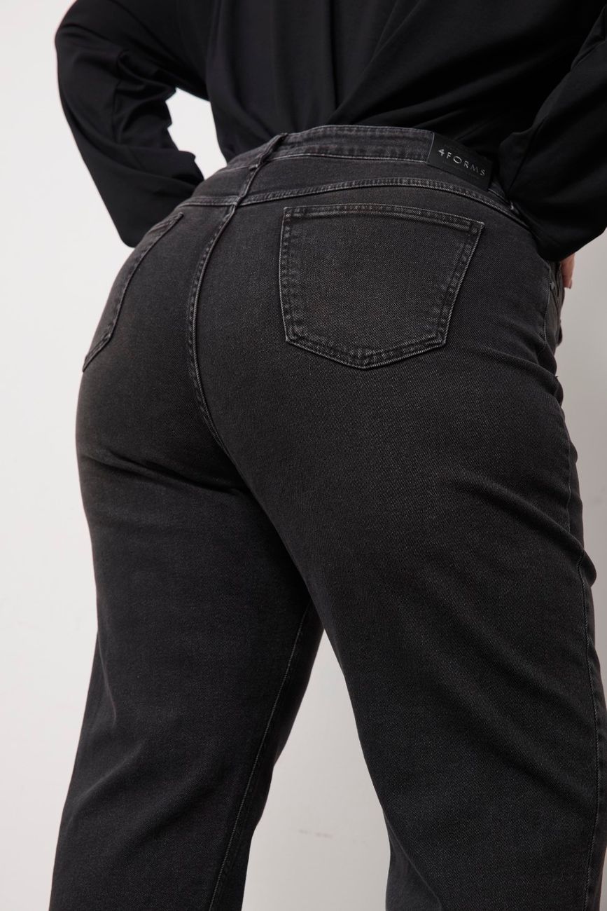 Джинсы Mom fit, черный