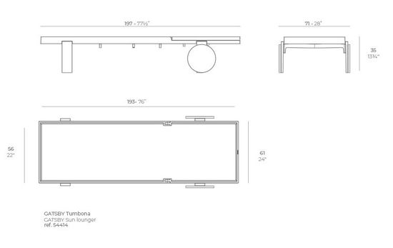 Лежак пластиковый Gatsby Basic Испания