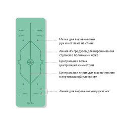 Коврик для йоги с разметкой Лайм 183*61*0,5 см