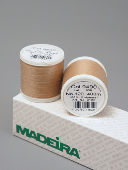 Нитки швейные Madeira aerofil №120 Col. 9490 загорелый телесный (100, 400, 1000, 2500 м)