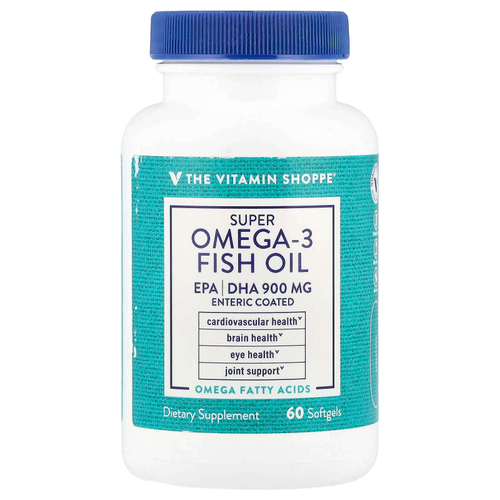 The Vitamin Shoppe, Рыбий жир с омега-3, 60 мягких таблеток