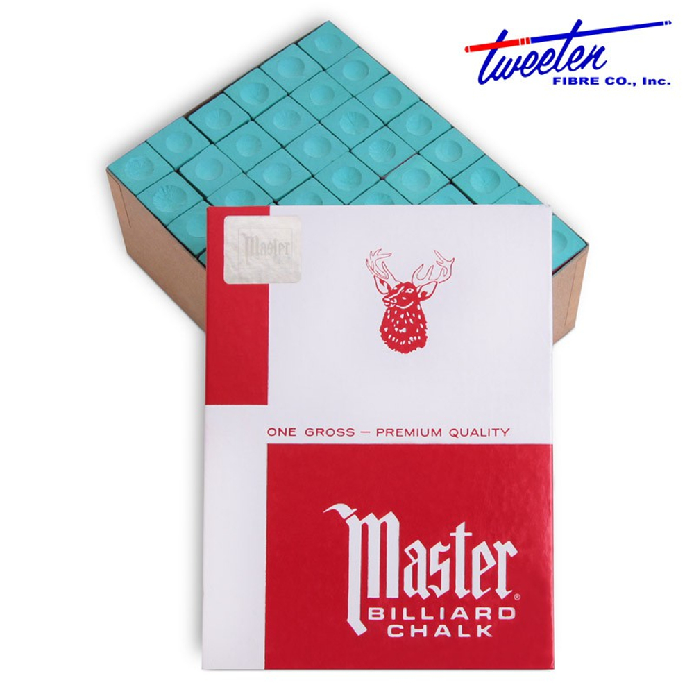 Мел бильярдный "Master" Green 144шт.