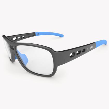 Спортивные очки с диоптриями детские Siols / Kids Fusion Hybrid / Black Matt - Blue / Small 7-10 лет