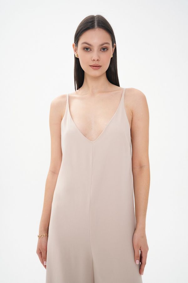 Комбинезон на лямках AO003 персиковый - фото 2