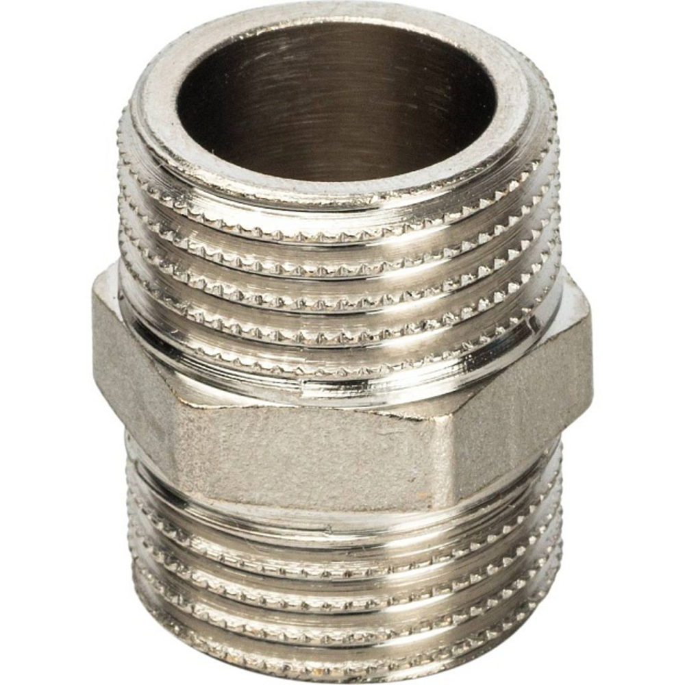 Ниппель STOUT никелированный 1/2" НР/НР