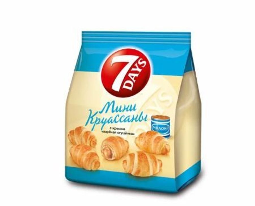 Круассан мини с кремом со вкусом вареной сгущенки 7 days 105гр