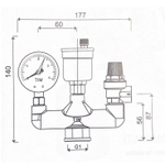 Группа безопасности для котла TIM JH-1025 1,5 бар
