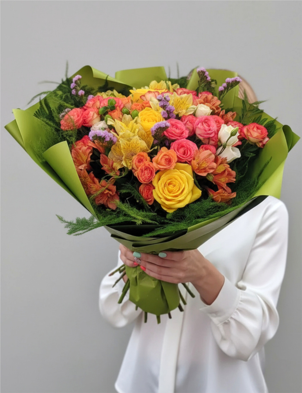 Букет с розами Танец лепестков