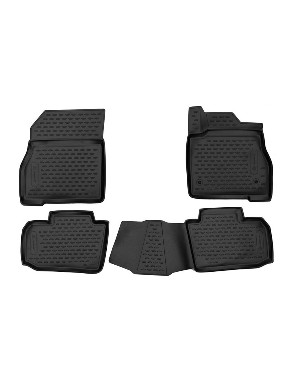 Коврики в салон для NISSAN Leaf (II) 2017-, правый руль хэтчбек, 5дв., 4шт. (полиуретан) ELEMENT3DA24798210K