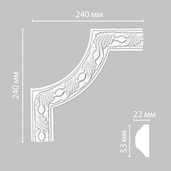 Угол Decomaster 98102-2 240х240х22мм