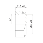 Заглушка 1/2'' вн с контр отв VRT® никель