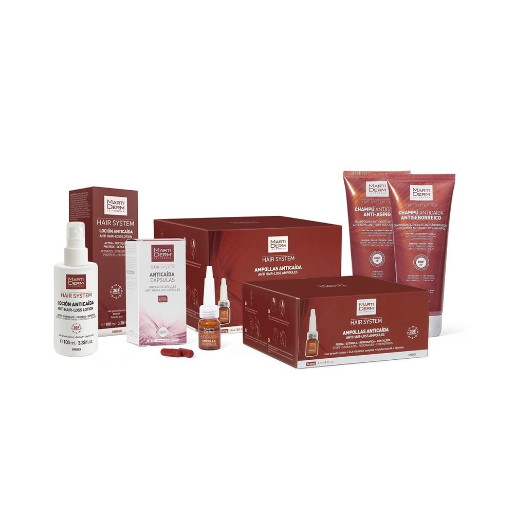 Martiderm HAIR SYSTEM - Ампулы против выпадения волос, 14х3 мл