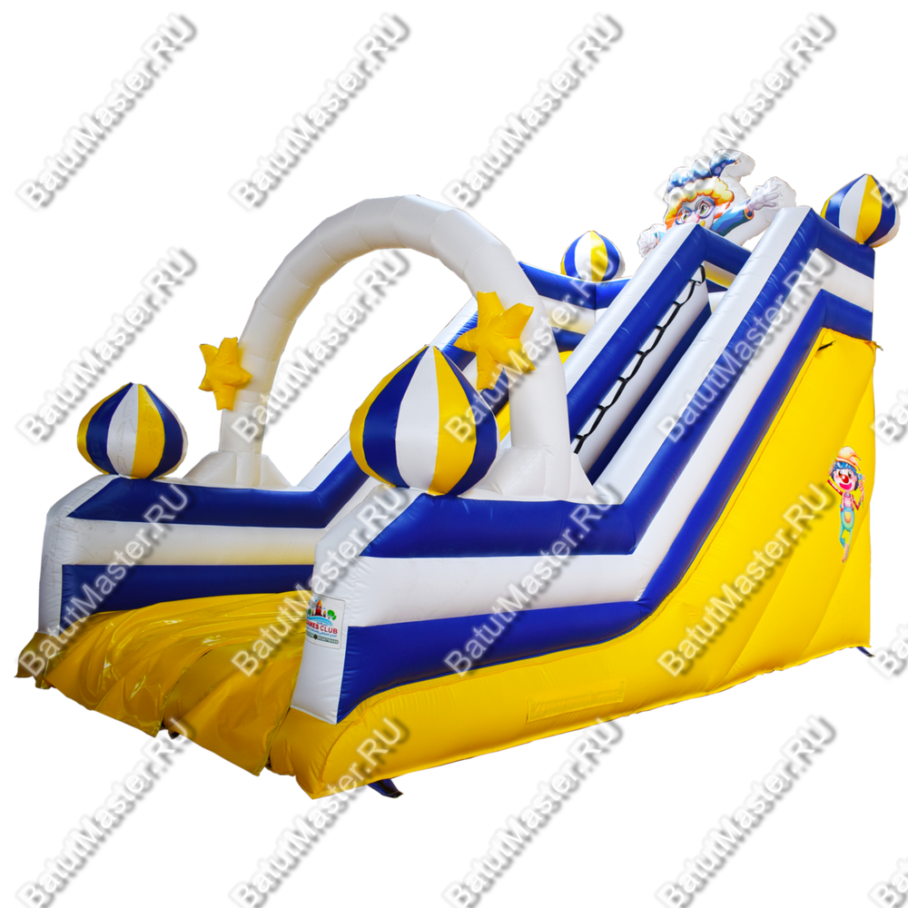 Надувная горка "Весёлый клоун - 2", 8*4*6 м