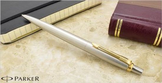 Шариковая ручка Parker Jotter Steel K691, цвет: St. Steel GT, стержень: Mblue, S0705510