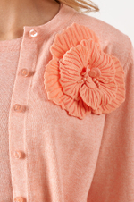 1875 Кардиган женский (розовый меланж)