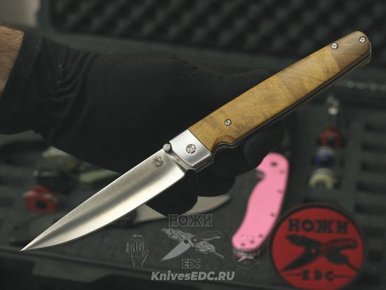 Складной нож якут Steelclaw Саха c клинком из стали D2, рукоять дерево