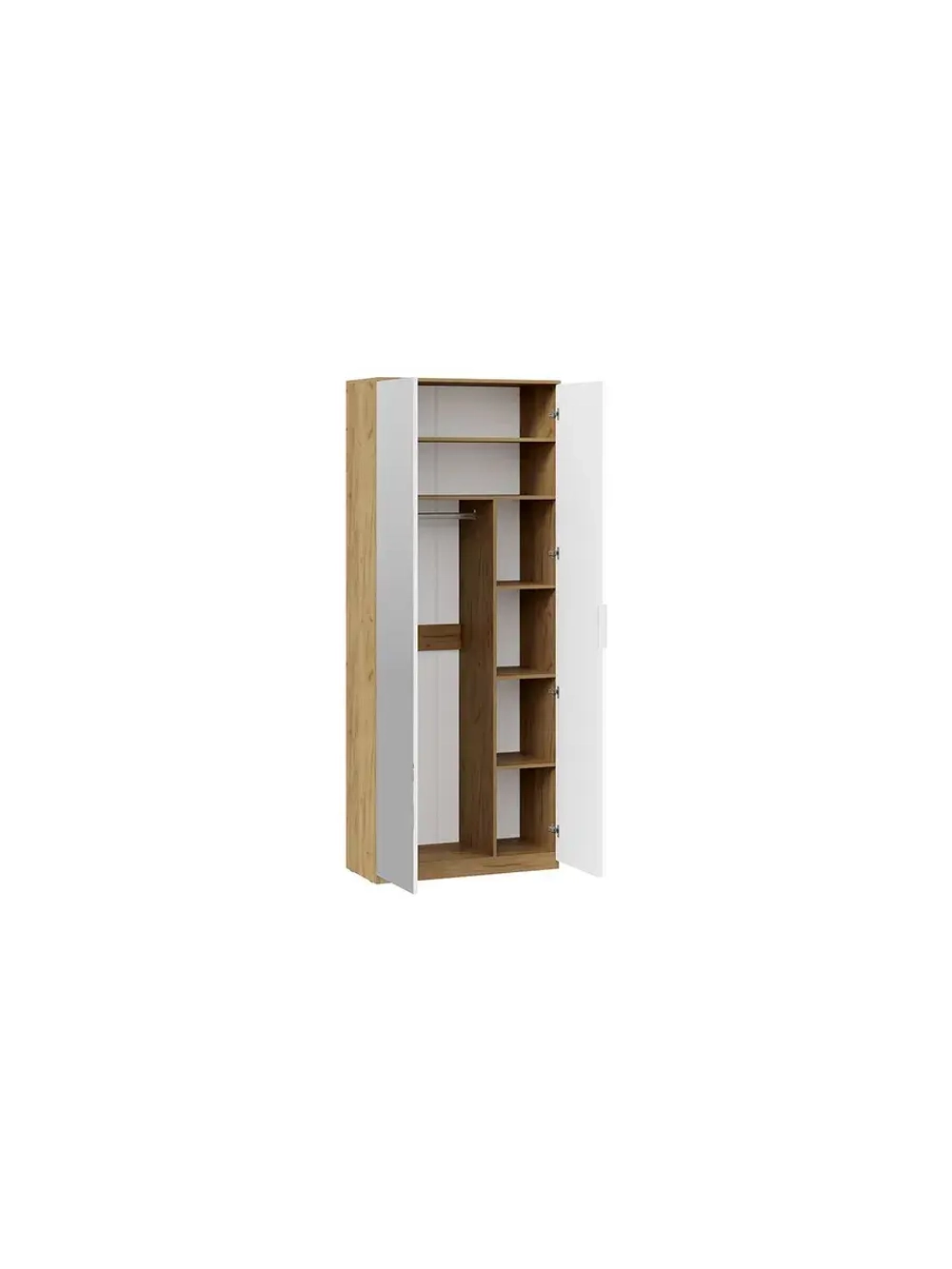 Прихожая с зеркалом Дуб Крафт золотой 245х43х226