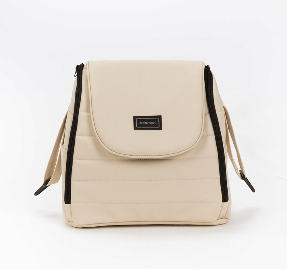 Детская коляска Adamex Locco Light Deluxe 2 в 1 LL-SA08 (КРЕМОВАЯ КОЖА)