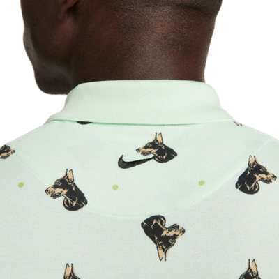 Мужское теннисное поло Nike Print Slim Polo - mint foam