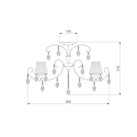 Подвесная люстра Eurosvet 10021/6 хром/прозрачный хрусталь Strotskis