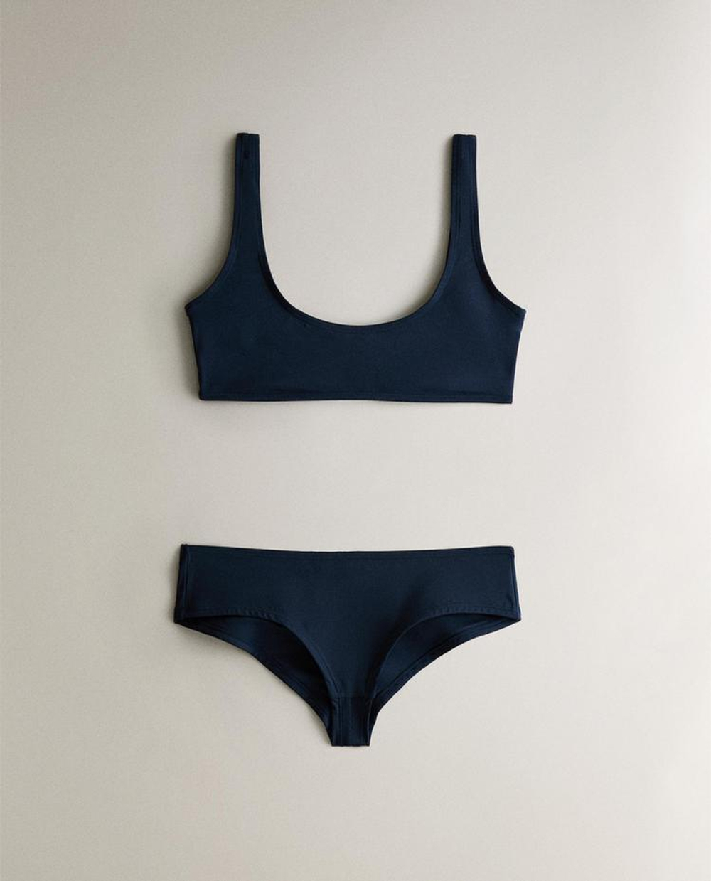 ZARA HOME ОДНОТОННЫЕ ПЛАВКИ-БИКИНИ СО СРЕДНЕЙ ПОСАДКОЙ, СИНИЙ
