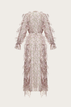 Платье-миди из шелковой органзы