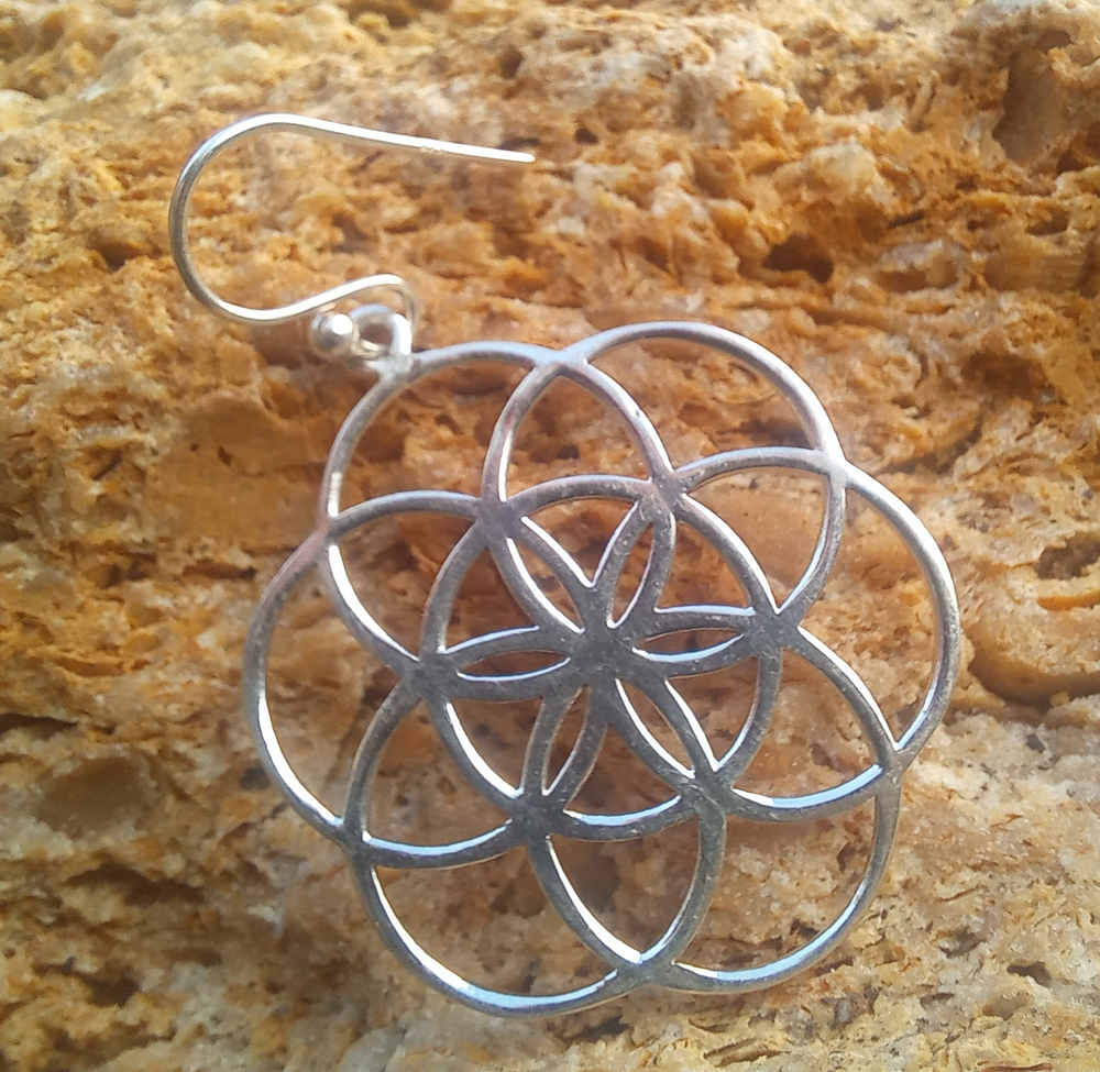 Серьги СЕМЯ ЖИЗНИ, серебро