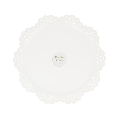 Тарелки большие "Белое кружево" 8 шт. (26,4 см)