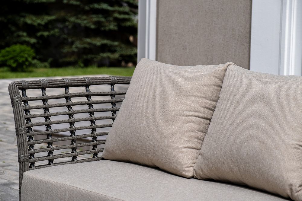 "Валенсия" лаунж-зона из искусственного ротанга, цвет серый