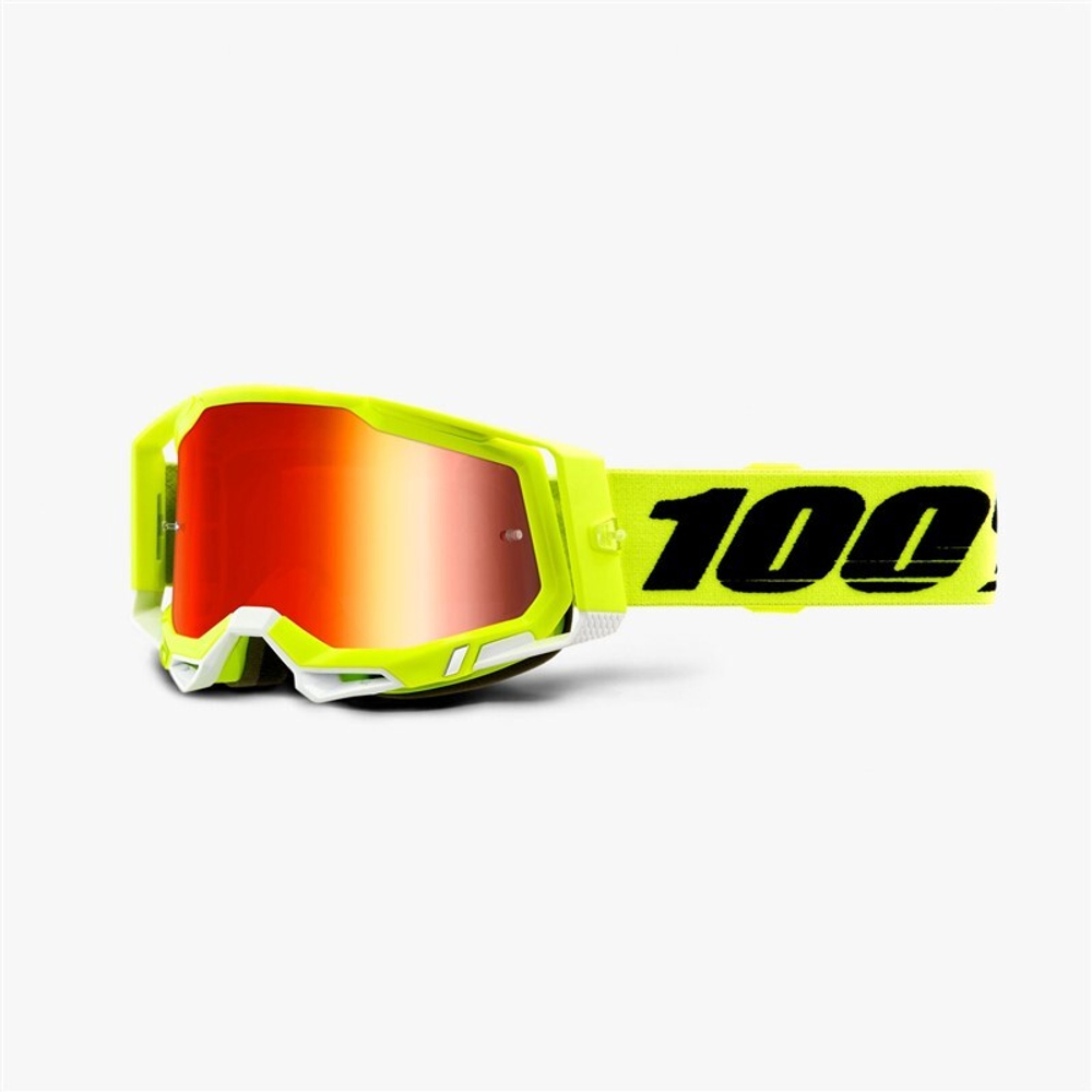 Очки 100% Racecraft 2 Goggle Fluo Yellow / Mirror Red Lens (50121-251-04)