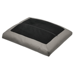 Комплект кресло HUG светло-серый, экокожа, шенилл с оттоманкой светло-серый, экокожа