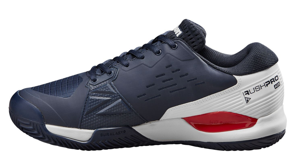Теннисные кроссовки Wilson Rush Pro Ace Clay - navy blazer/white/wilson red - White Red Blue