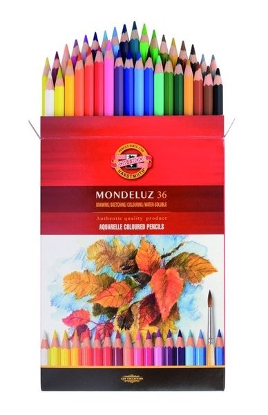 Набор акварельных карандашей MONDELUZ FRUIT 36 цветов в картонной коробке