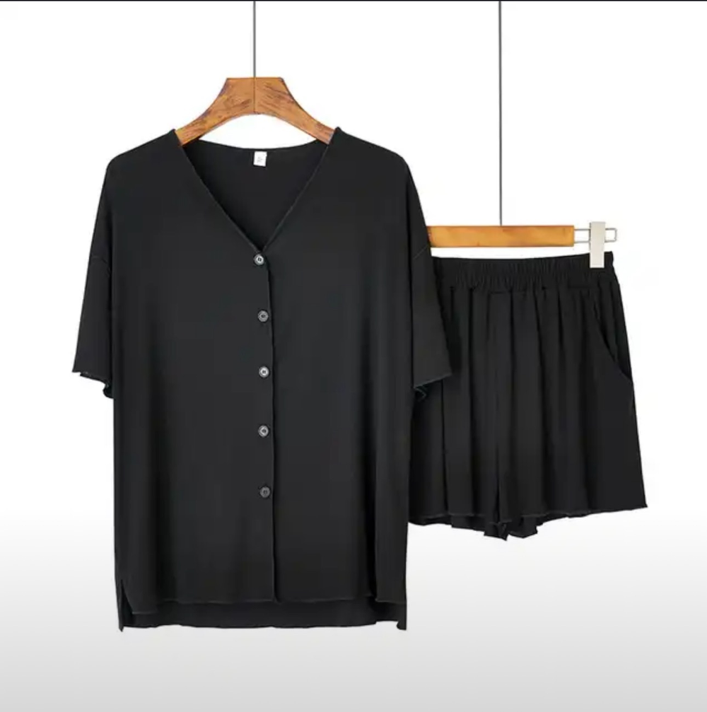 ДО БАМБУК Двойка Лапша Кофта С Кор Рукав Шорты