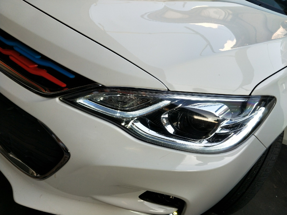 Оригинальная фара с LED ДХО для Chevrolet Cobalt 2016-2018, высокий уровень комплектации