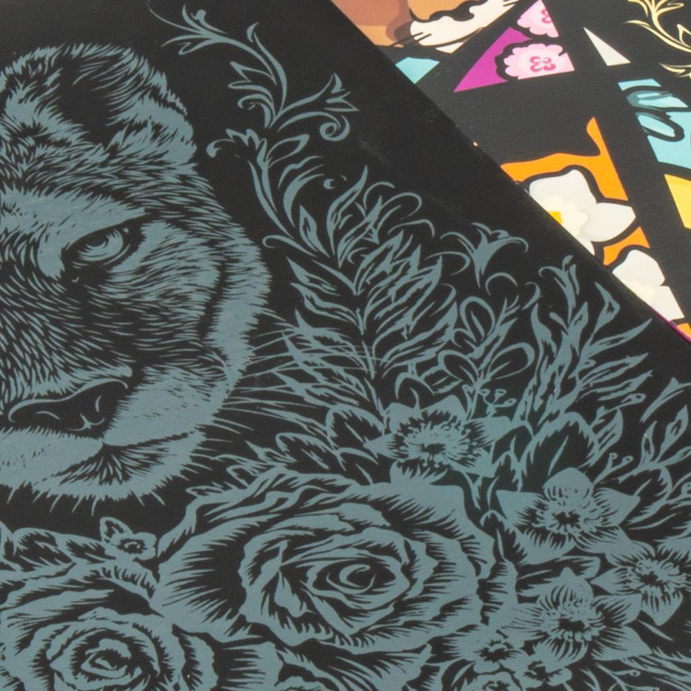 Гравюра золото 18*24см "Гордая пума" (Lori)