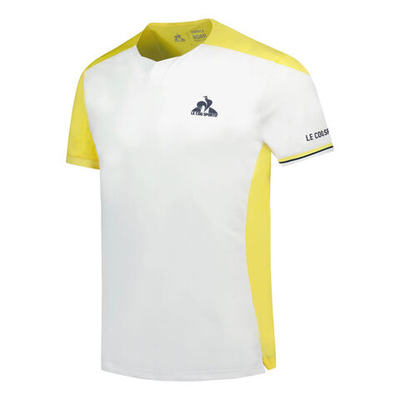 Мужское теннисное поло Le Coq Sportif Pro 23 N°1 T-Shirt Men - White