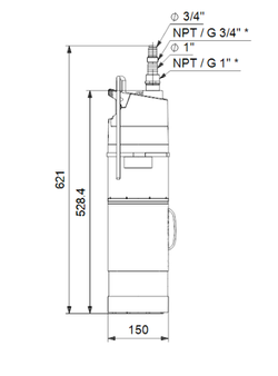 Колодезный насос Grundfos SBA 3-35 A