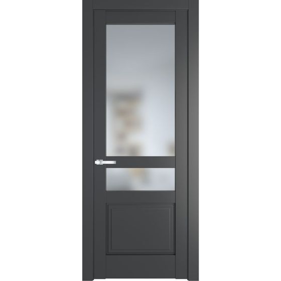Межкомнатная дверь эмаль Profil Doors 3.5.4PD графит остеклённая
