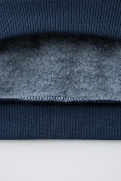 ZARA ОДНОТОННЫЙ КОМПЛЕКТ ИЗ ТОЛСТОВКИ И БРЮК-ДЖОГГЕРОВ С ПРИНТОМ, СИНИЙ