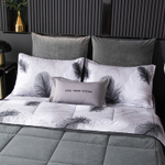 КПБ на резинке Сатин Velouria Luxe с Одеялом VLR013, Евро, 4 наволочки, простынь 160*200*25