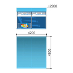 Веранда «Море» Romana 301.16.00-03 (бетонируемая, с полом)