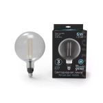 Лампа Gauss LED Filament G200 6W Е27 330lm 4000К  gray straight 154802205