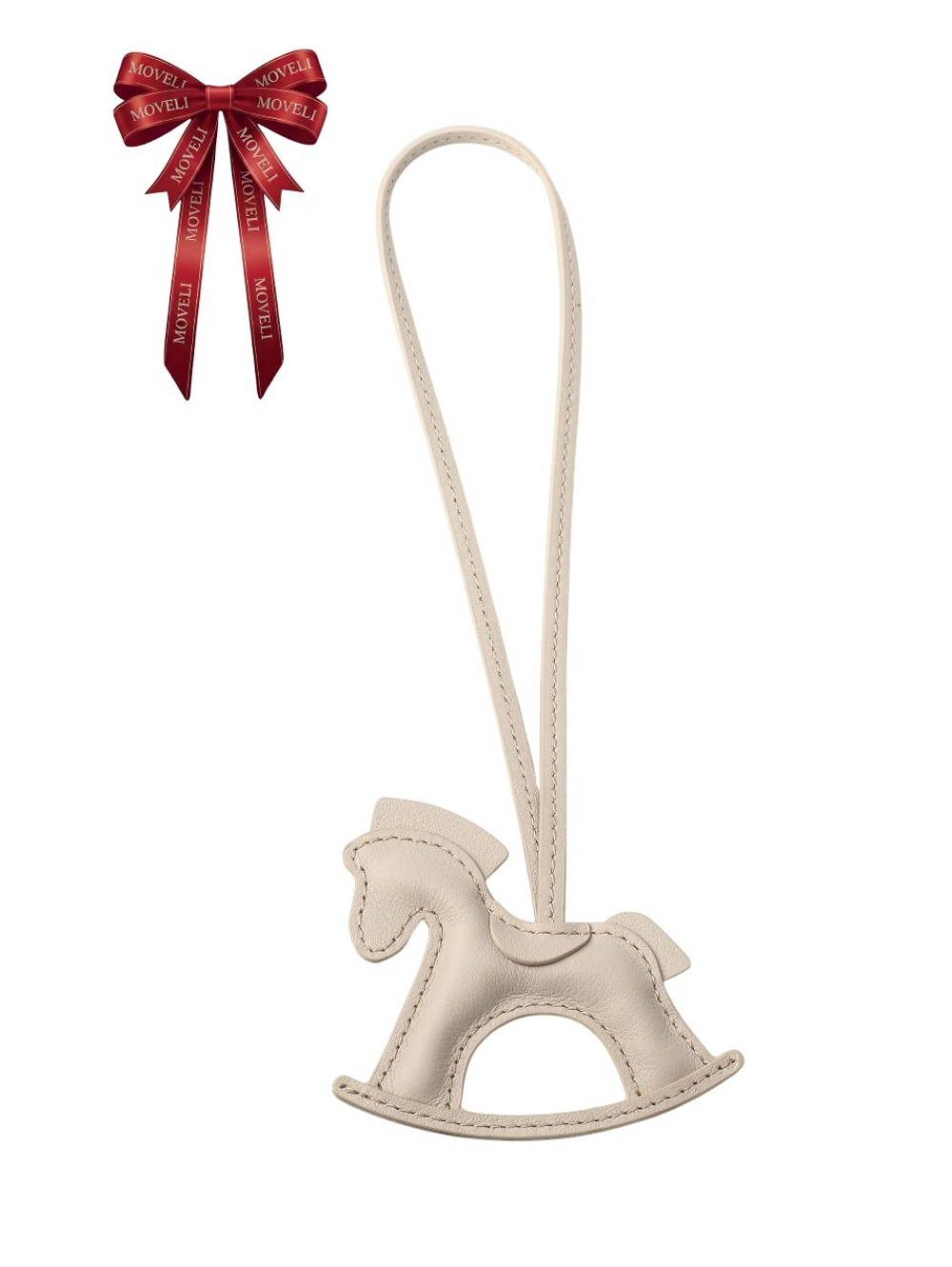 Брелок HORSE кремового цвета